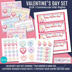 Valentine's Candy Heart Set with PLR
