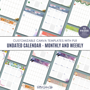 Undated Monthly & Weekly Calendars - Habit V2