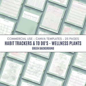 Habit Tracker & To Do List | Wellness Plants Green