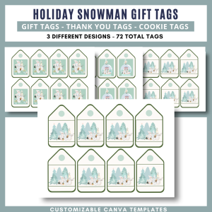 Holiday Snowman Gift Tags