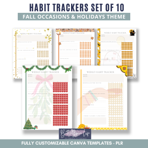 Habit Trackers | Fall Holidays