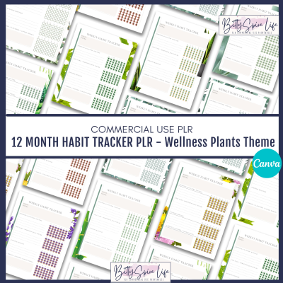 Habit Tracker Set: Wellness Plants Version White