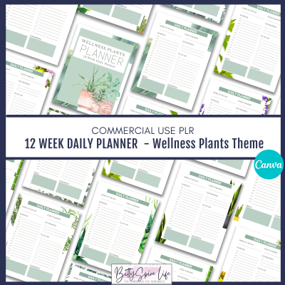 Daily Planner Pages: Wellness Plants Version White V2