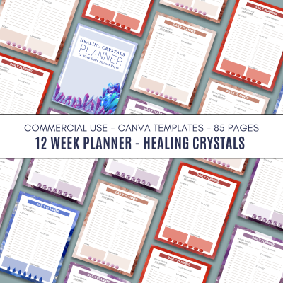 Daily Planner Pages | Healing Crystals Version
